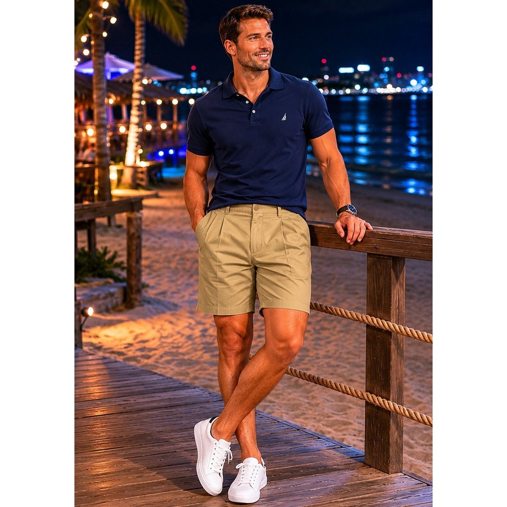 TOMMY BAHAMA Men's Size 38 Silk Pleated Shorts Beachy Tropical -260